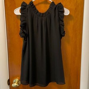 Ann Taylor black sleeveless blouse